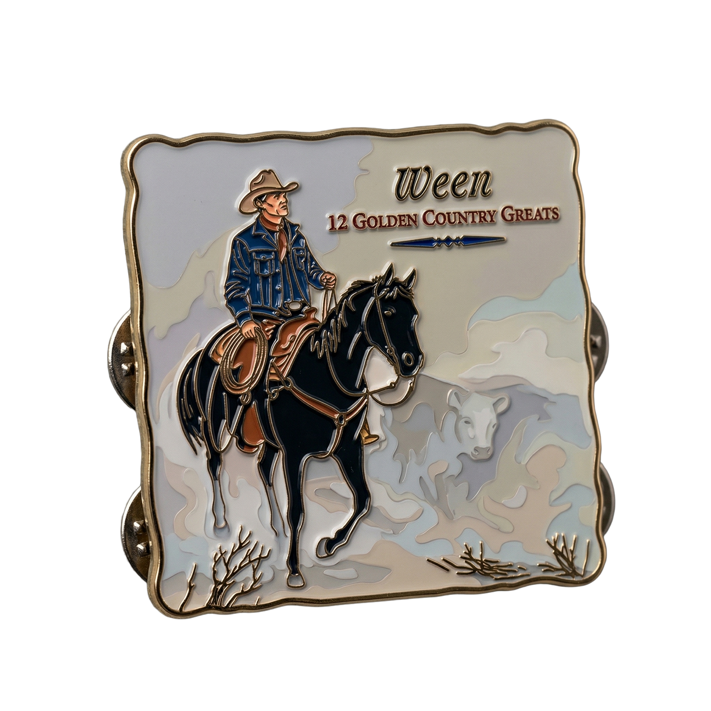 12 Golden Country Greats Enamel Pin